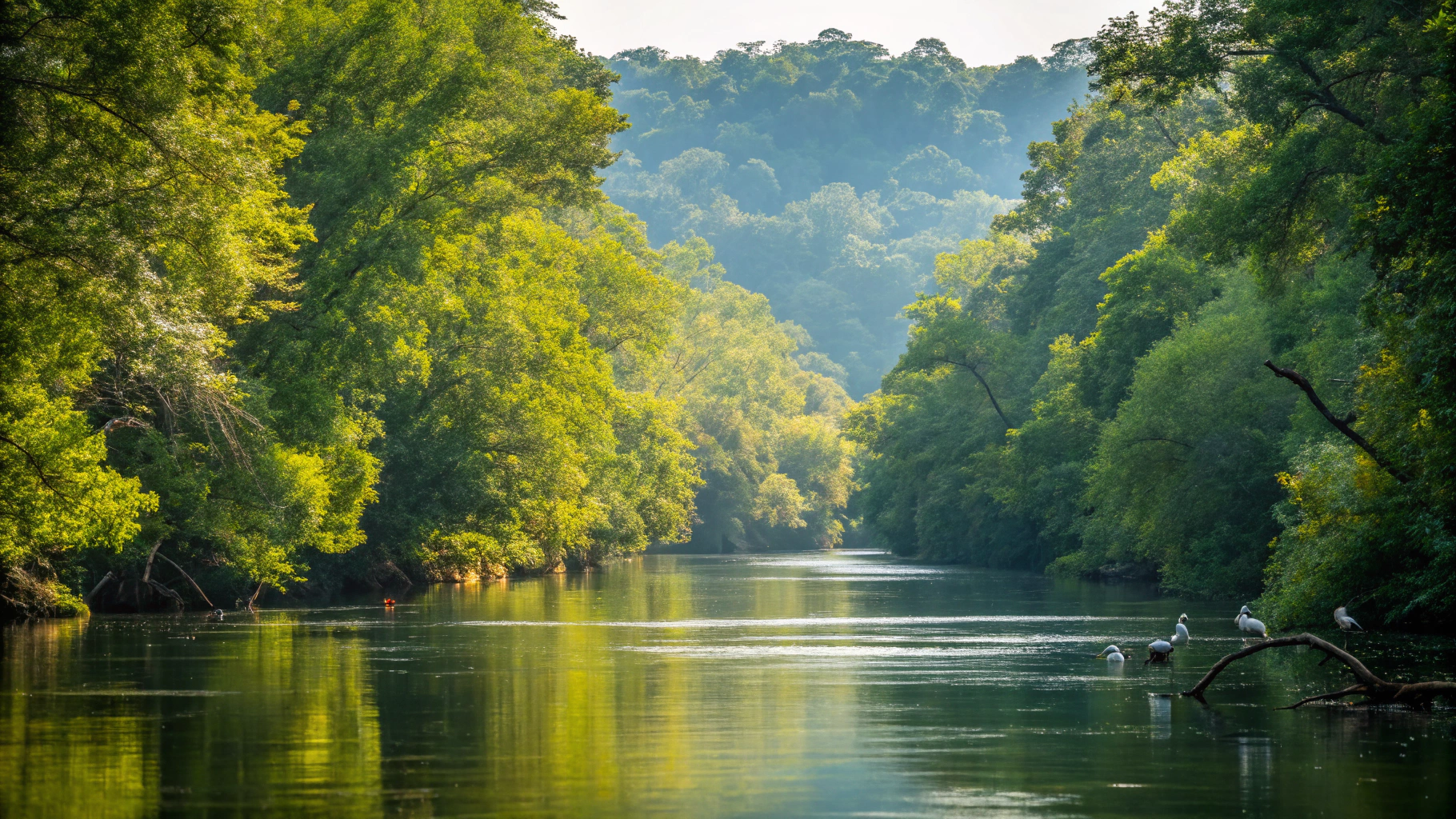 Flowing river symbolizing life's journey and continuous perspective